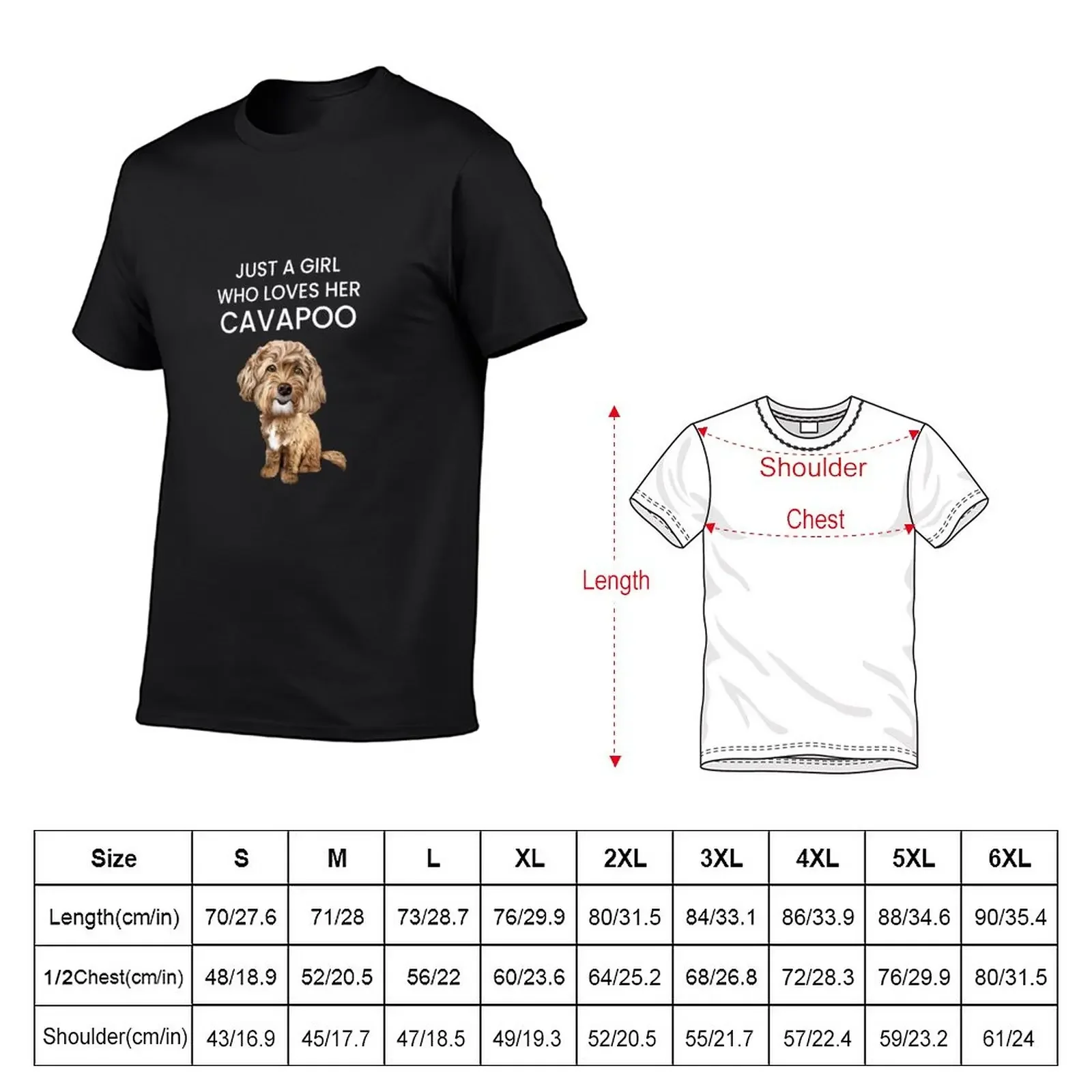 Just a Gilr Who Loves Her Cavapoo T-Shirt boys white t shirts shirts graphic tees T-shirt short mens graphic t-shirts pack