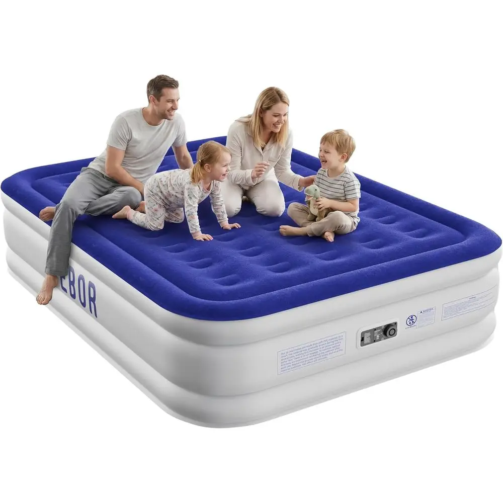 

Portable High-Speed Pump Inflatable Mattress Queen Size for Camping and Travel with Storage Bag