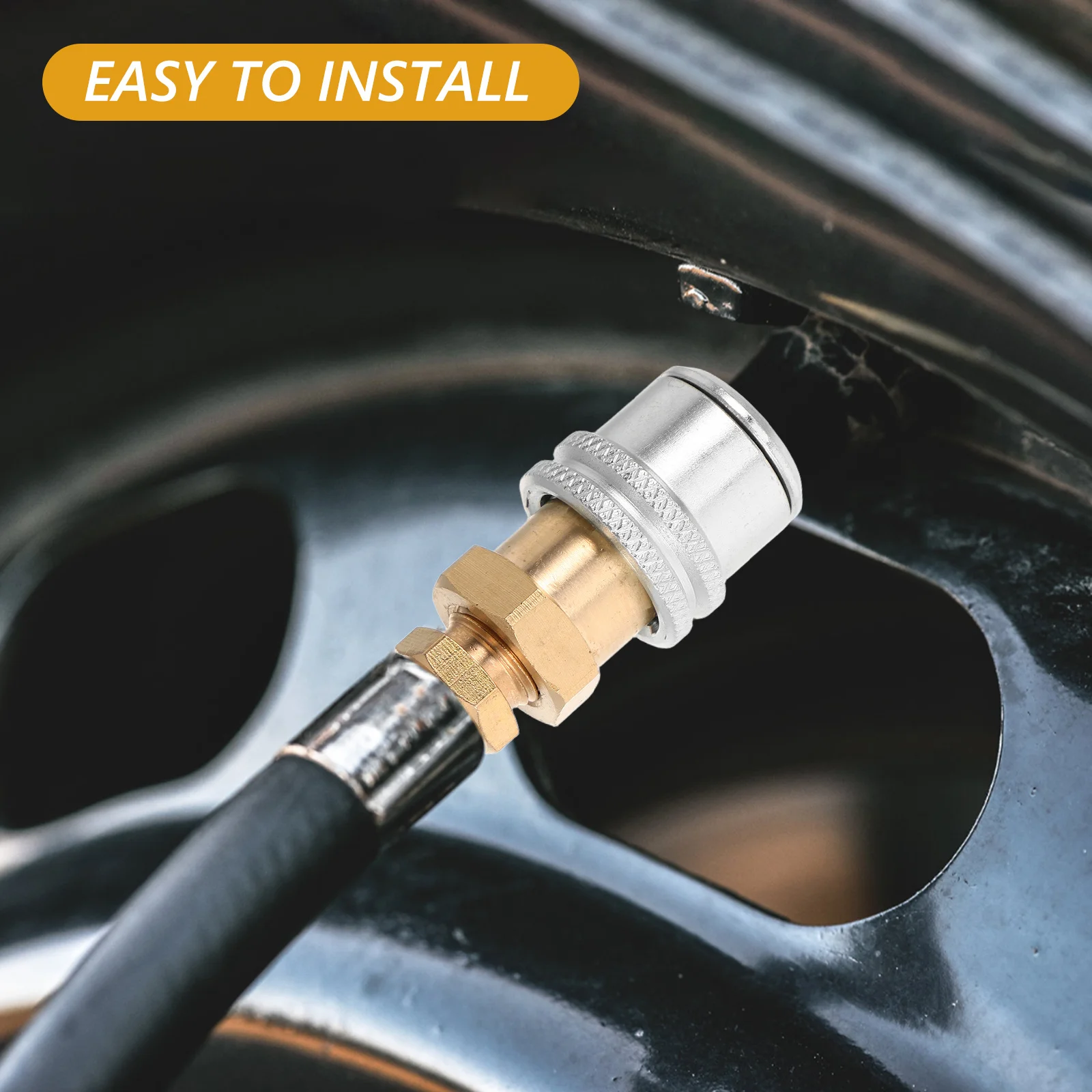 1개 타이어 인플레이터 척 메탈 잠금식 에어 척 에어 컴프레서 펌프용 퀵 커넥트 인플레이션 노즐 어댑터 수리 도구