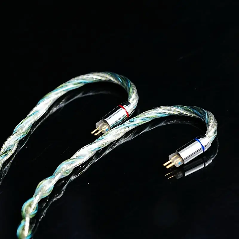 XINHS 8芯 ゴールドメッキ イヤホンケーブル 22K