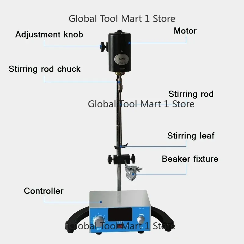 Electric 300W Precision Pressurized Mixer Vertical Mixer Uniform Mixing High-Power Speed-Adjustable Timing Mixer