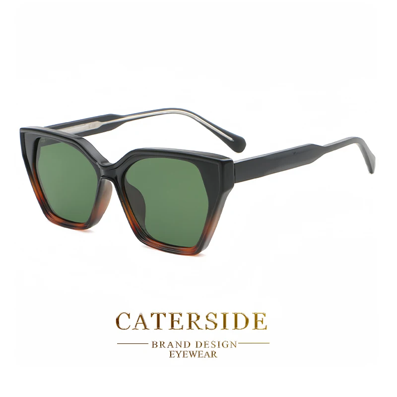 Caterside Retro Pilot Zonnebril Mannen Groot Frame Propionzuur Pin Punk Zonnebril Vrouwen Reizen Party Winkelen Brillen Zomer – Detail 8