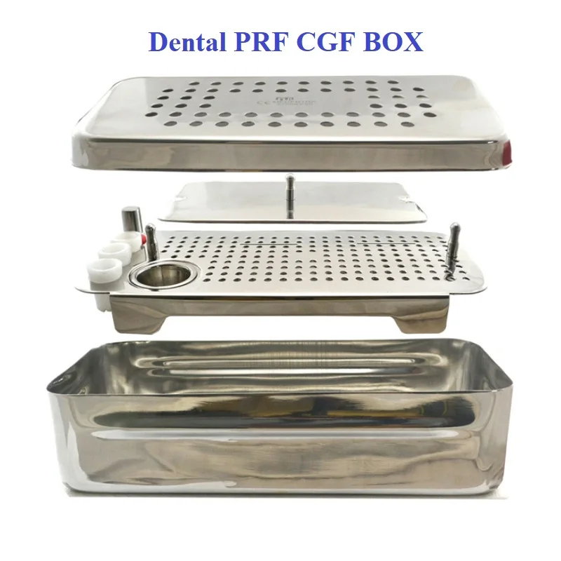 Caixa prf para implante dentário de aço inoxidável, placa rica em fibrin, caixa prf cgf, sistema grf de implante