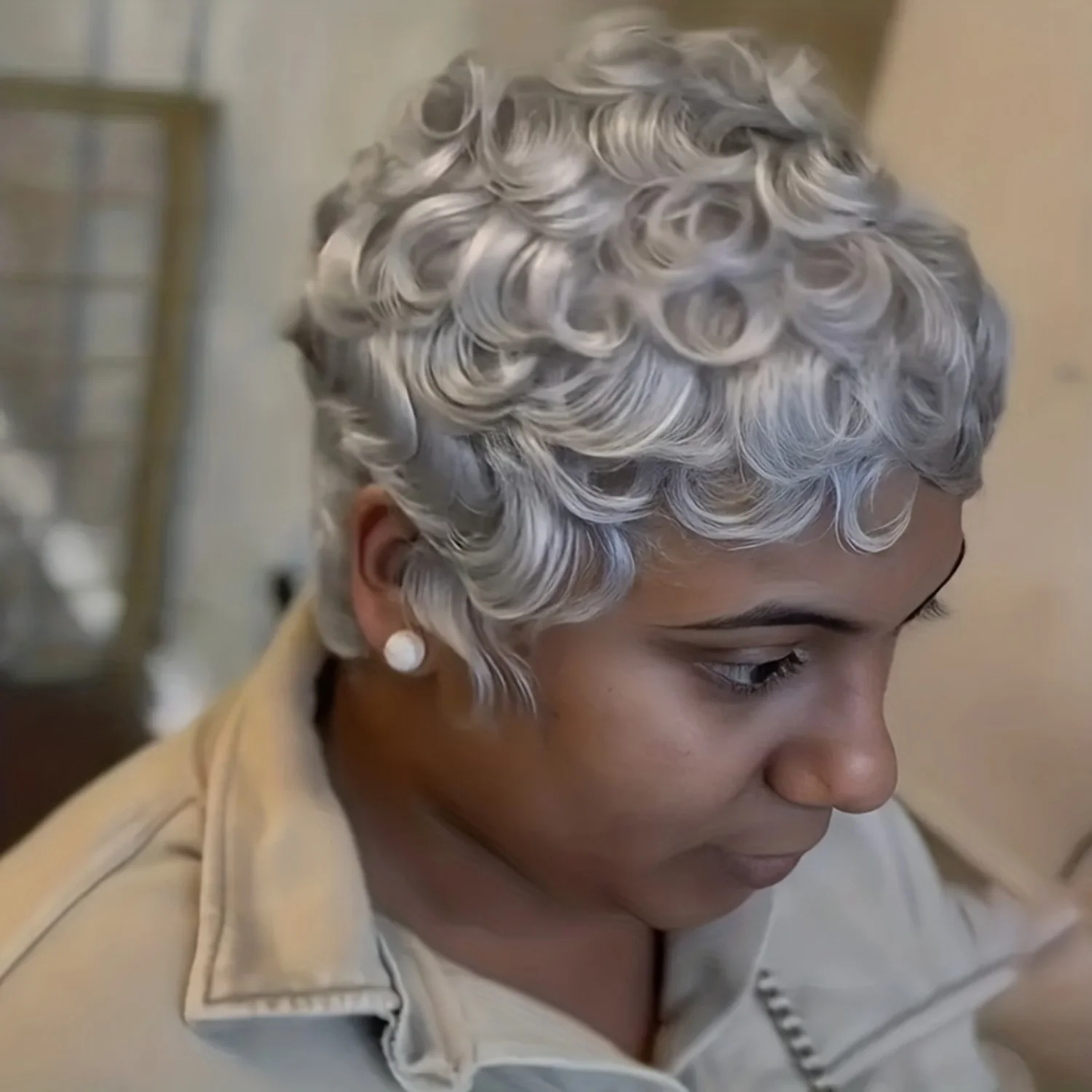 Gray Pixie Human Ha…