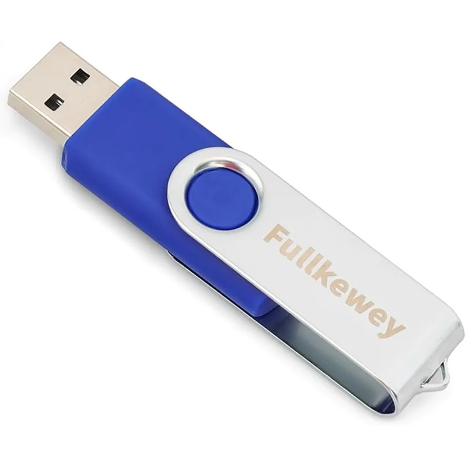 

USB 2.0 Flash Drive, 16/32/64/128GB Thumb Drive Rotated Design for Data Storage, Blue