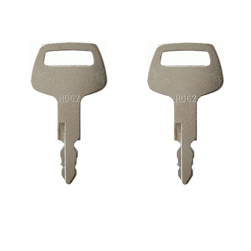 

2 Pcs HD62 Key For Hyundai Bobcat Hitachi Thomas Ford Sunward Massey-Ferguson Excavator Dozer Skidsteer H808 Nagnao