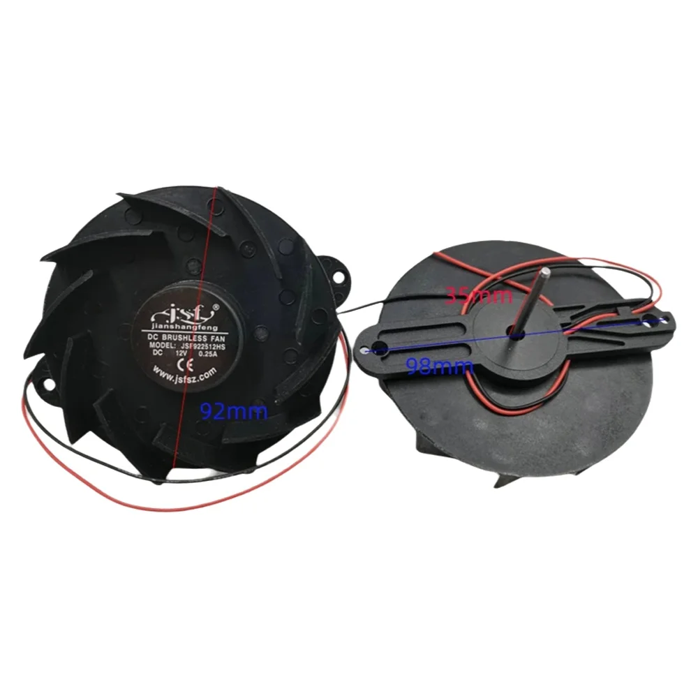 Image of 1 Stück Neu für JSF922512HS M-305IB DC 12V 0,25A 2-Draht Schmetterlingsförmiger Kühlventilator für Autokühlschränke