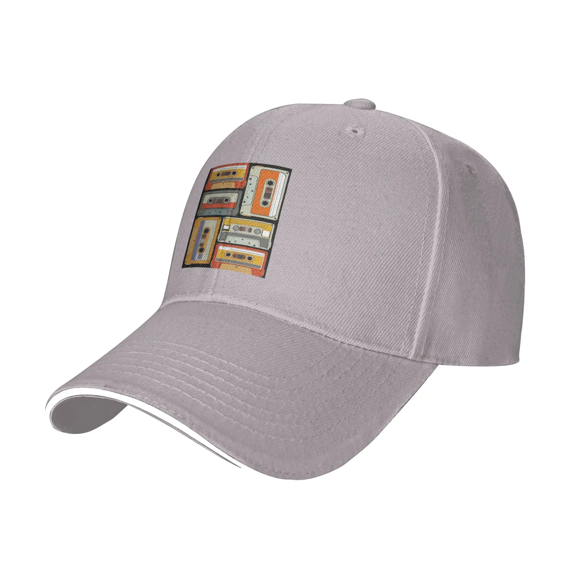 80s Generation Vintage Cassettes Cap Casual Baseball Caps Adjustable Hat Hip Hop Summer Unisex Baseball Hats Customizable