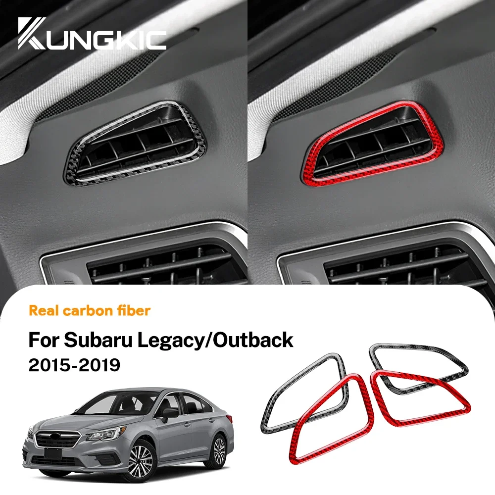 

LHD RHD Car Instrument Panel Defogger Trim for Subaru Legacy Outback 2015 2016 2017 2018 2019 Real Soft Carbon Fiber Sticker