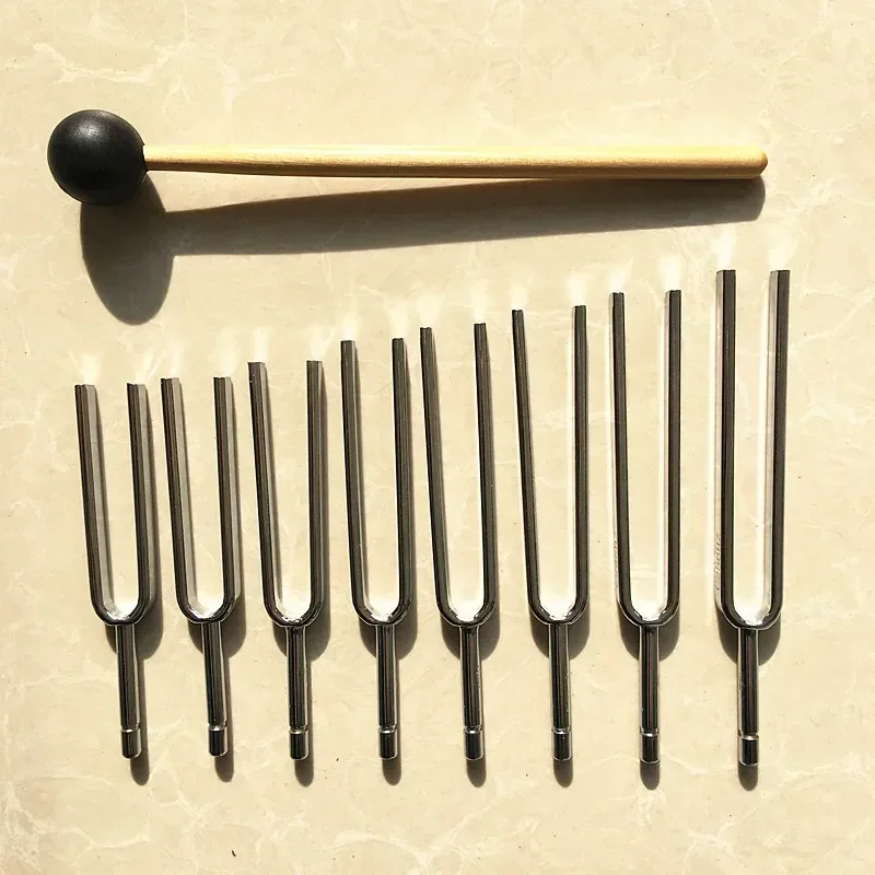 Steel quality tuning forks, 8 pieces, music tuning fork group, teaching tuning fork group, 256-512HZ