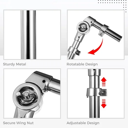 Imagen 2 del producto Soporte plegable para tambor Tom, soporte para ruleta, piezas de repuesto para instrumentos para tambores