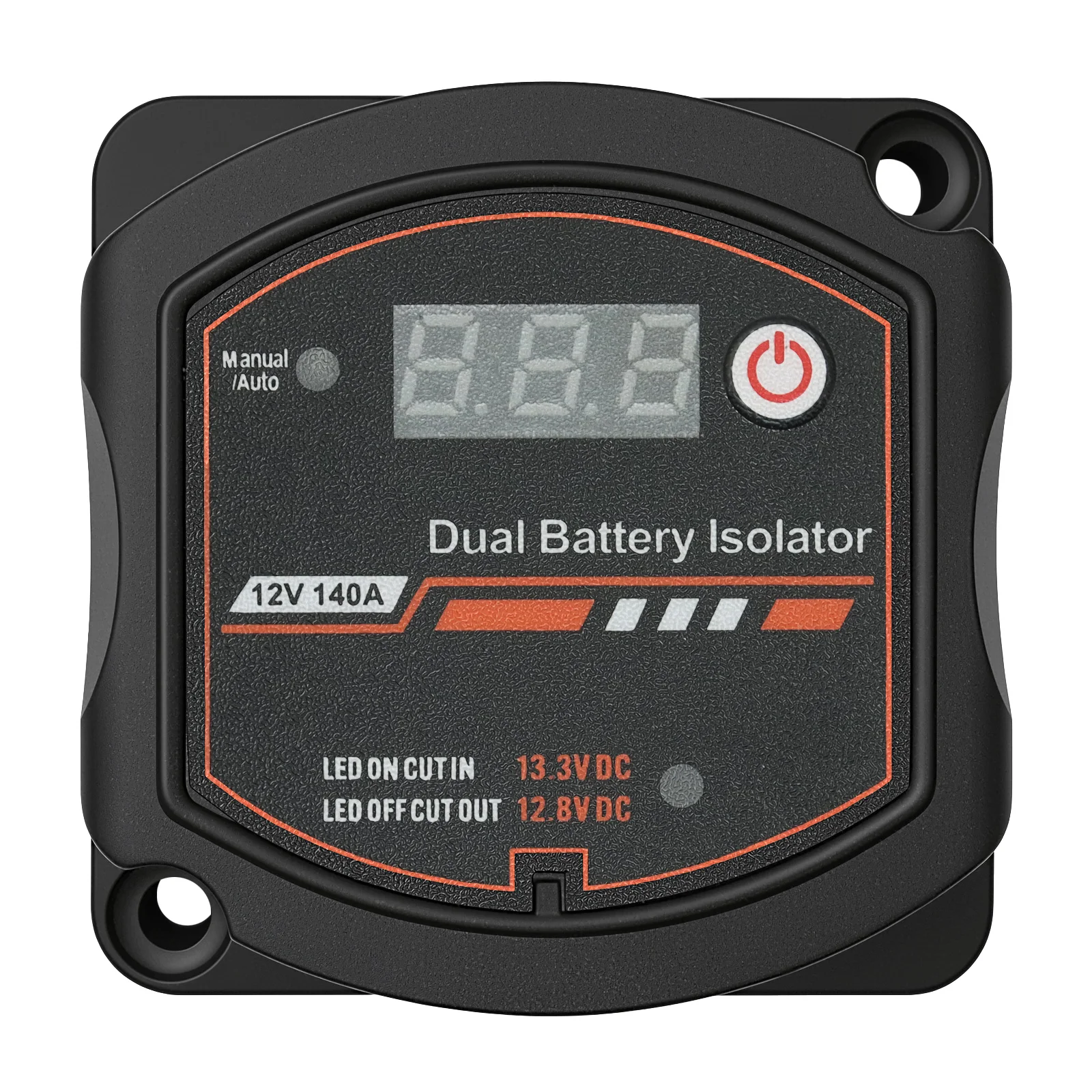 Smart Dual Battery Isolator 12V 140A Battery Relay Cable Kit Digital Voltage Sensitive Relay Switch For Car Truck RV Camper UTV