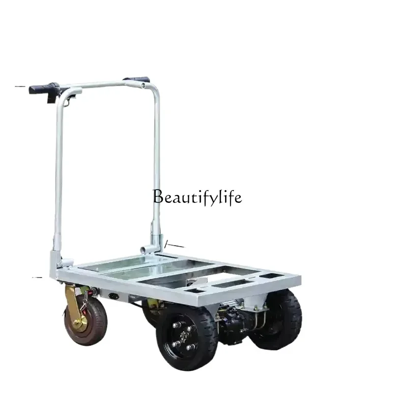 

31Electric trolley handling portable cargo sand cement electric four-wheel flatbed truck