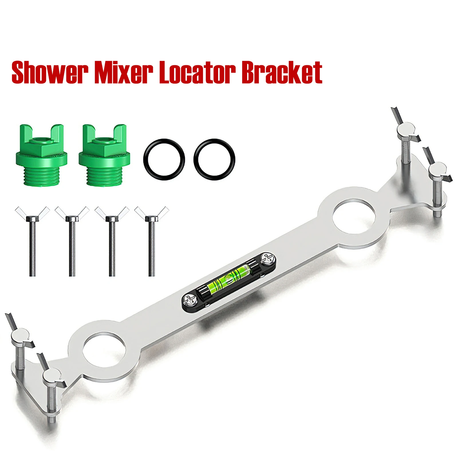 Shower Mixer Locator Bracket PPR Water Pipe Positioning Tool With Spirit Level for Bathroom Pre‑embedded Elbow Installation Tool