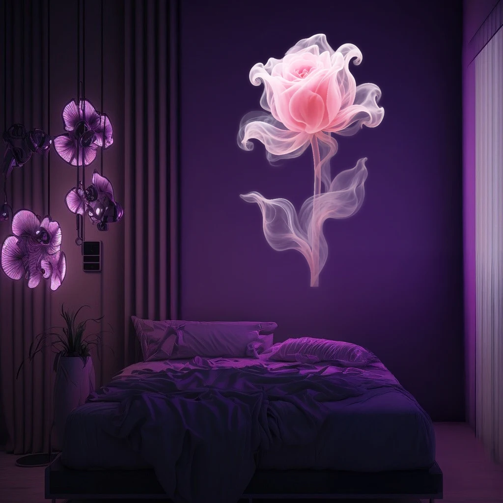 dreamy floral pattern projection light with three interchangeable patterns, perfect for creating a romantic atmosphere.