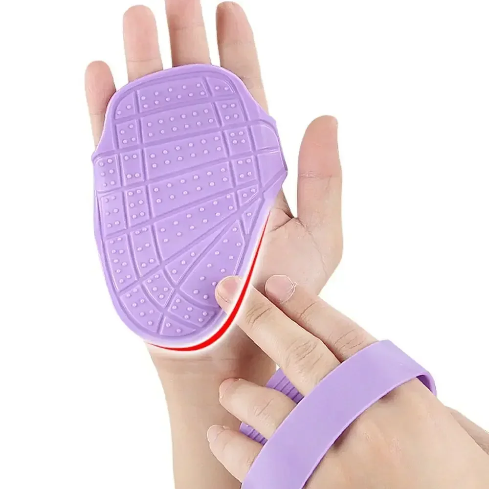 1 Paar Silikon-Griffpolster für Gewichtheben, Handschuhe, rutschfeste Handflächenschutz-Handgriffe für Unisex, Hantel, Klimmzug, Krafttraining – Detail 5
