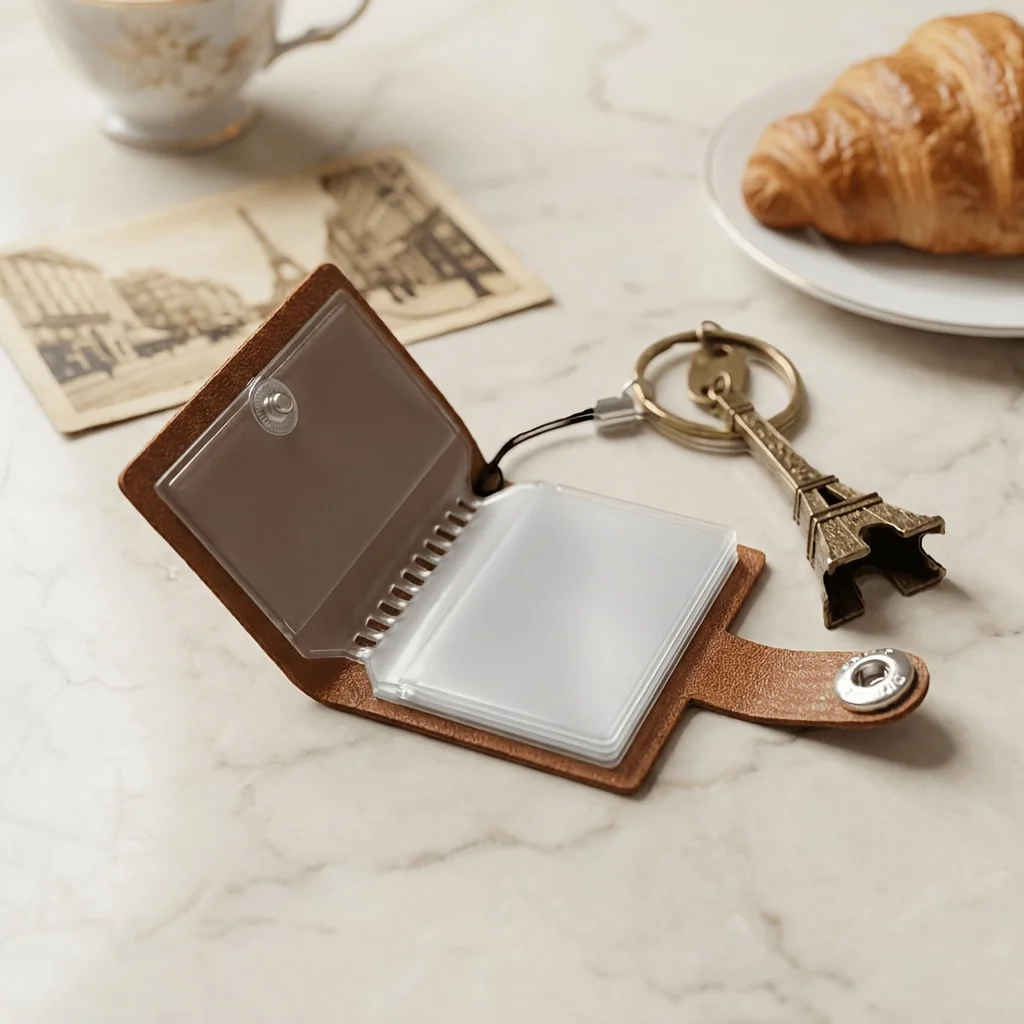 1-Inch Mini Photo Storage Bag, Vintage Tower Pendant, Stylish Niche Keychain Accessory, Perfect Gift for Best Friends