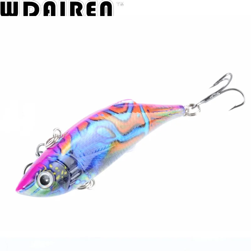 4pcs/lot Vib vibration Fishing Lures set 80mm 12g Winter Ice Hard Bait with Lead Inside Wobblers Pesca Sea Fly Fishing Lure kit