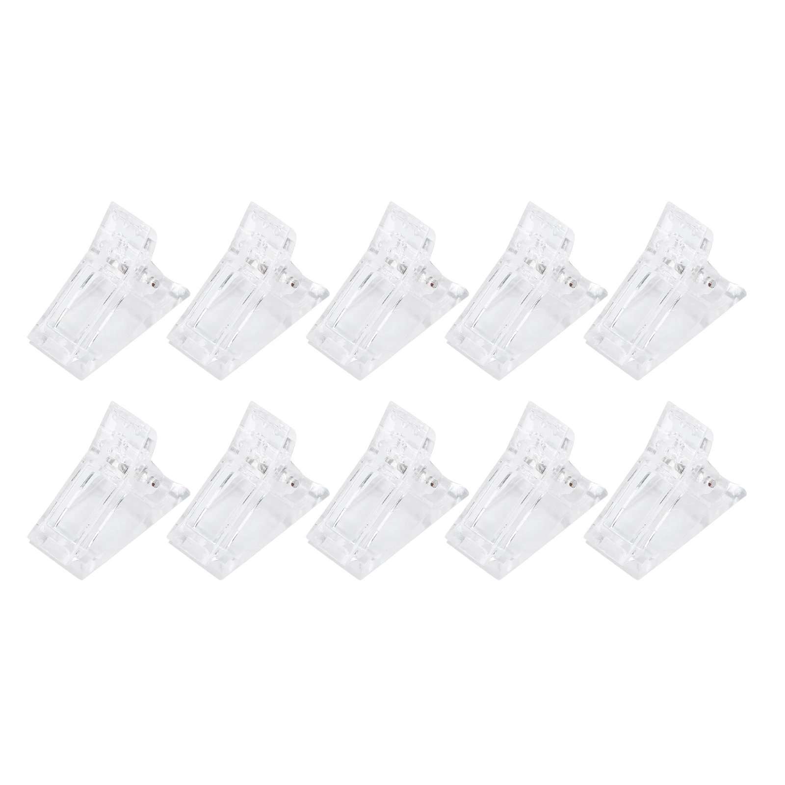10Pcs Nail Art Fixation Clips Reusable Manicure Shaping Clamps for Polish Uv Gel Removal Lightweight Portable Salon Home Kit