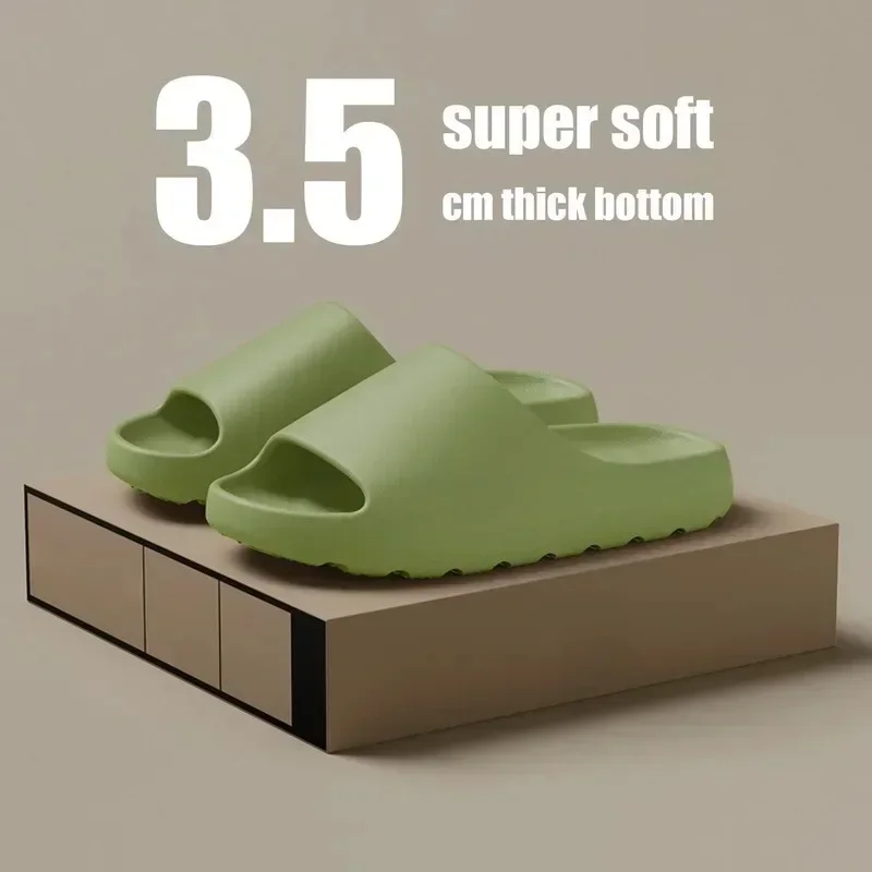 Damespantoffels EVA zachte zomermode pantoffels met dikke zolen en Yeezys Slides strandsandalen voor heren - afbeelding 1