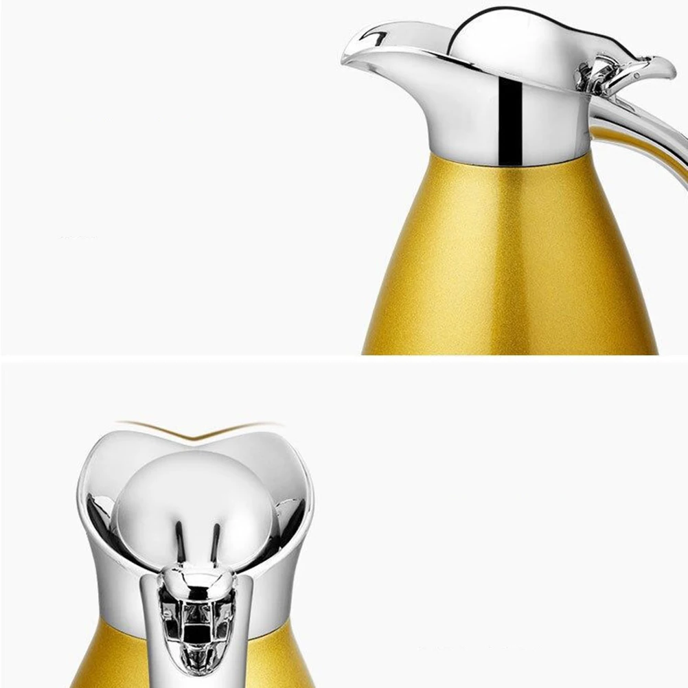 

Pot Thermal Jug Water Bottle Boiling Kettle Stainless Steel Golden Insulated Travel