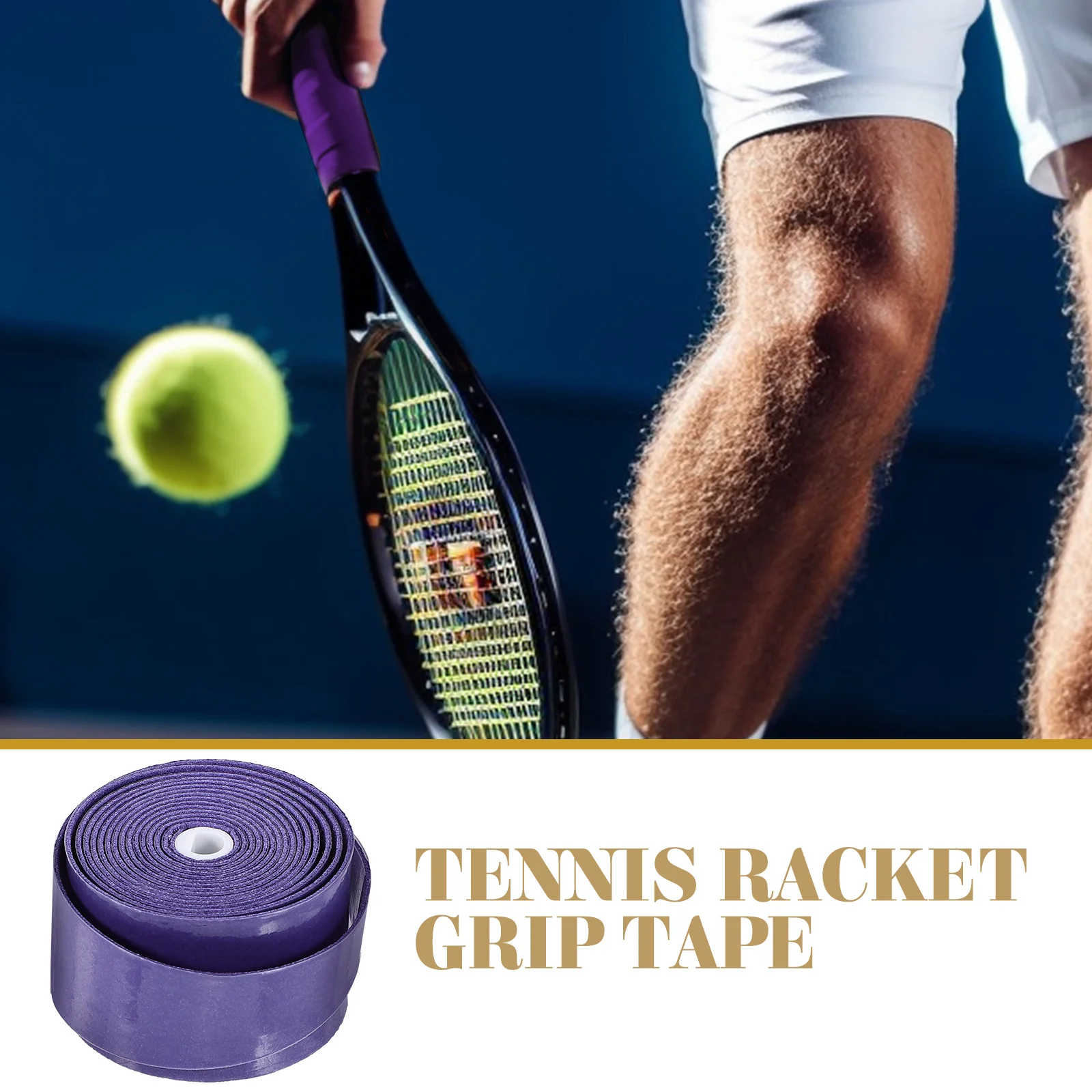 

10pcs Sweat-Absorbing Badminton Tennis Racket Grip Tape Anti-Slip PU Wrapping Lightweight Long-Lasting Racket Sweatband Sports