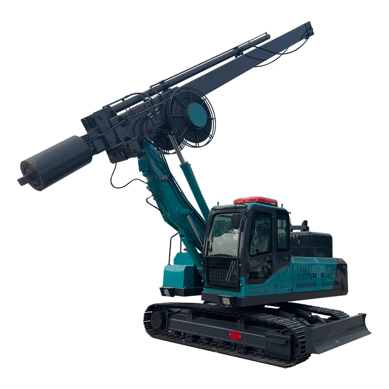 Crawler Square Rod Rotary Drilling Rig LQR154-13M Drillers For Mini Excavator Drill Head Drill Drig Core Pile Driver