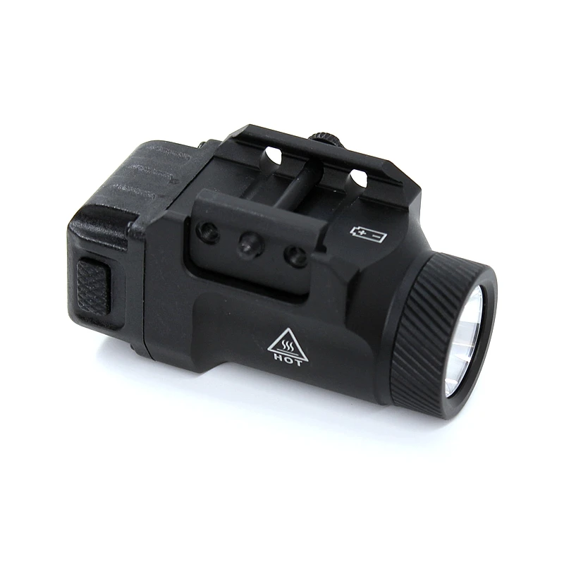 Mini Pistol Flashlight IPX5 Waterproof 3/5 Hours 680 Lumen CR123A Rail Mounted LED Tactical Light