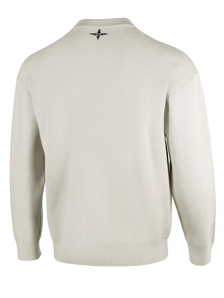 New Casual Mens Knit Jumper Tops Autumn Winter Vintage Pattern Sweater Men Fashion Crew Neck Long Sleeve Knitted Sweaters