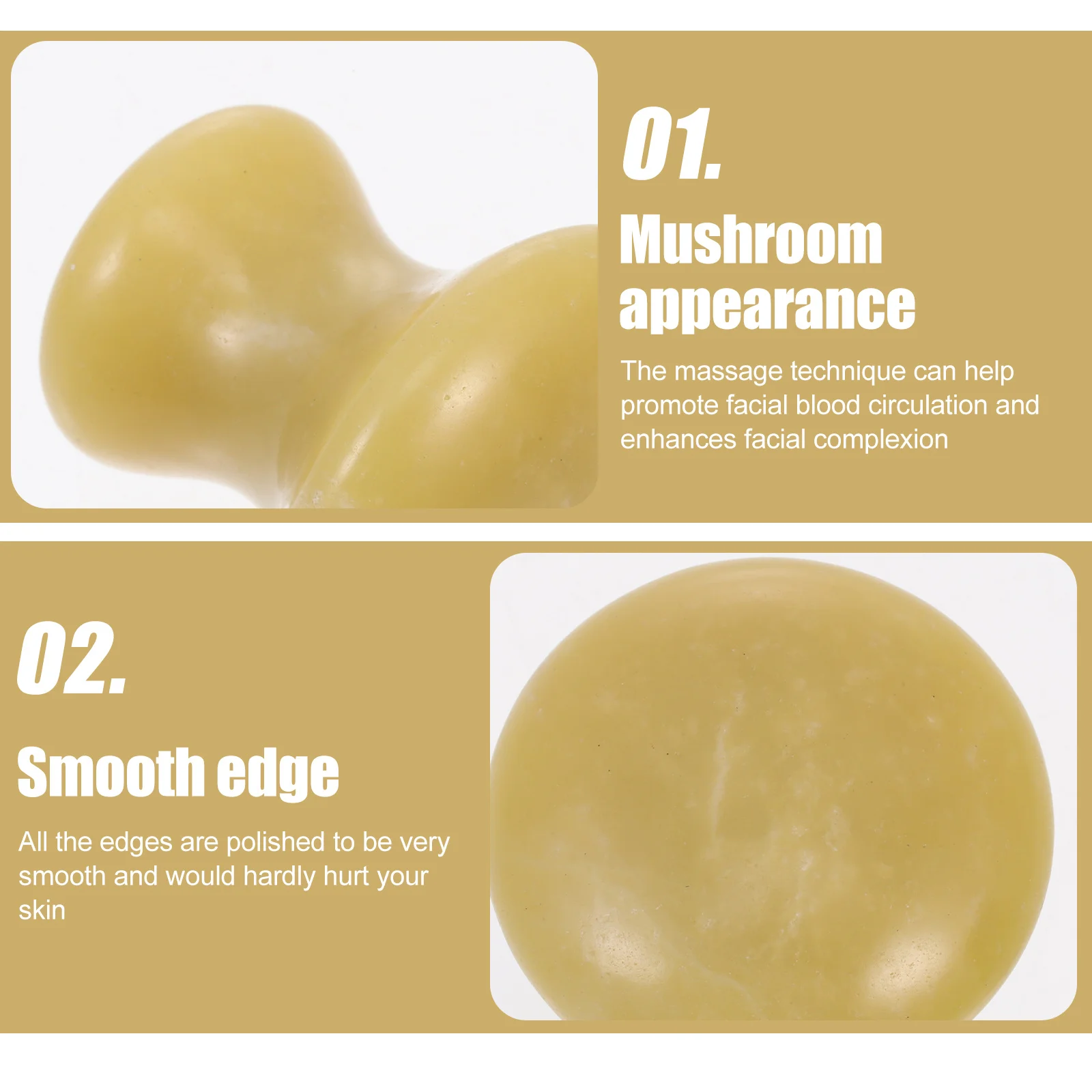 تدليك الفطر الحجر قسط مدلك الوجه حواف ناعمة الاسترخاء التوتر تعزيز أداة تدليك الدم الجسم