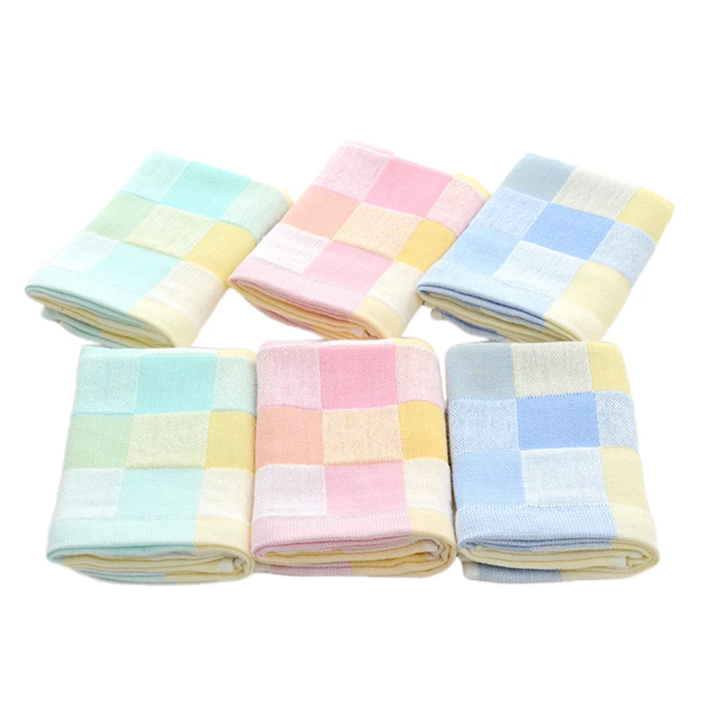 6pcs Kid Small Towel Purified Cotton Towel Child Washing Towel Gauze Kid Towel