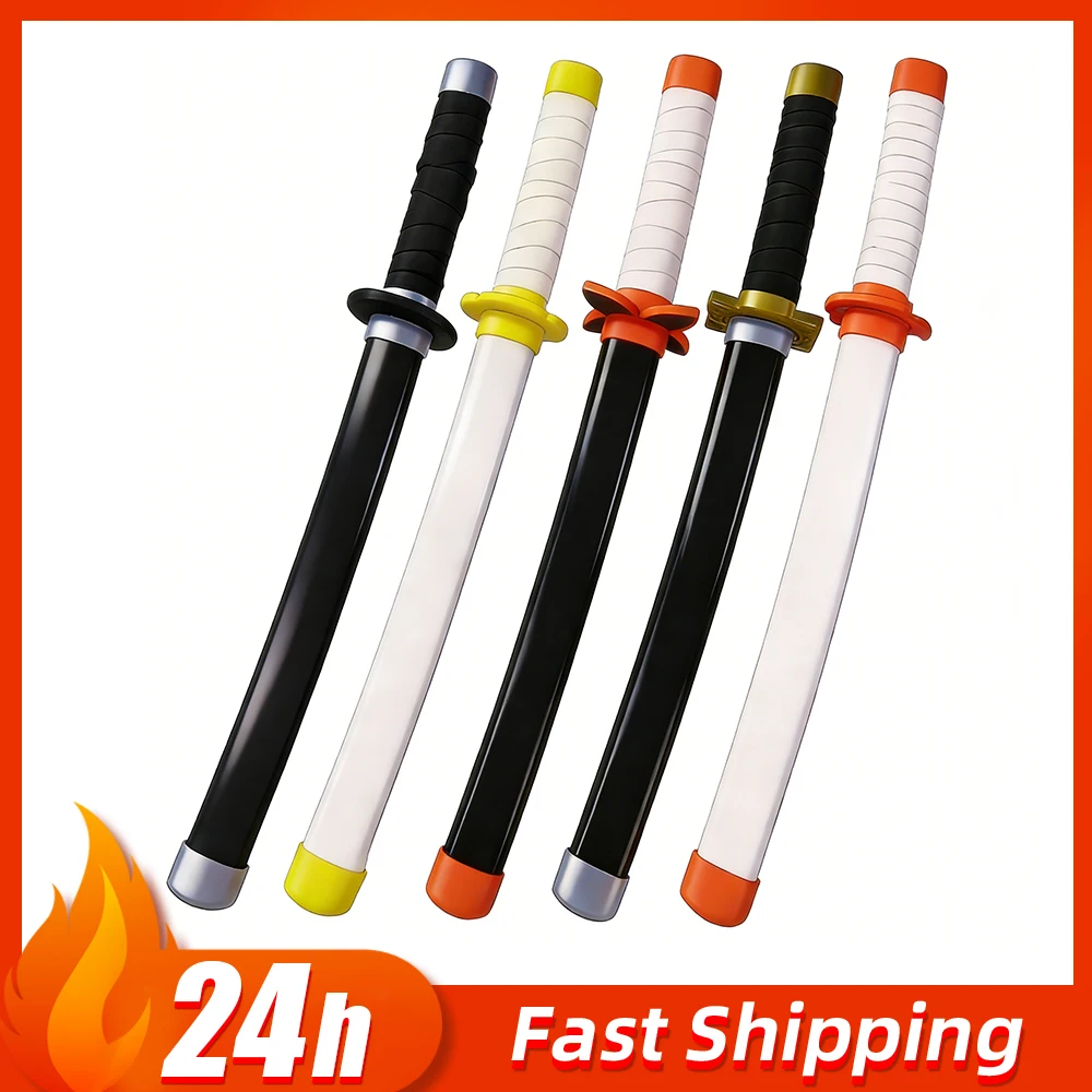 Espada Katana de 42cm, modelo de arma samurai, adereço para cosplay, Kamado Tanjir, espada de brinquedo, acessório de anime, coleção para decoração de mesa, presente para meninos.