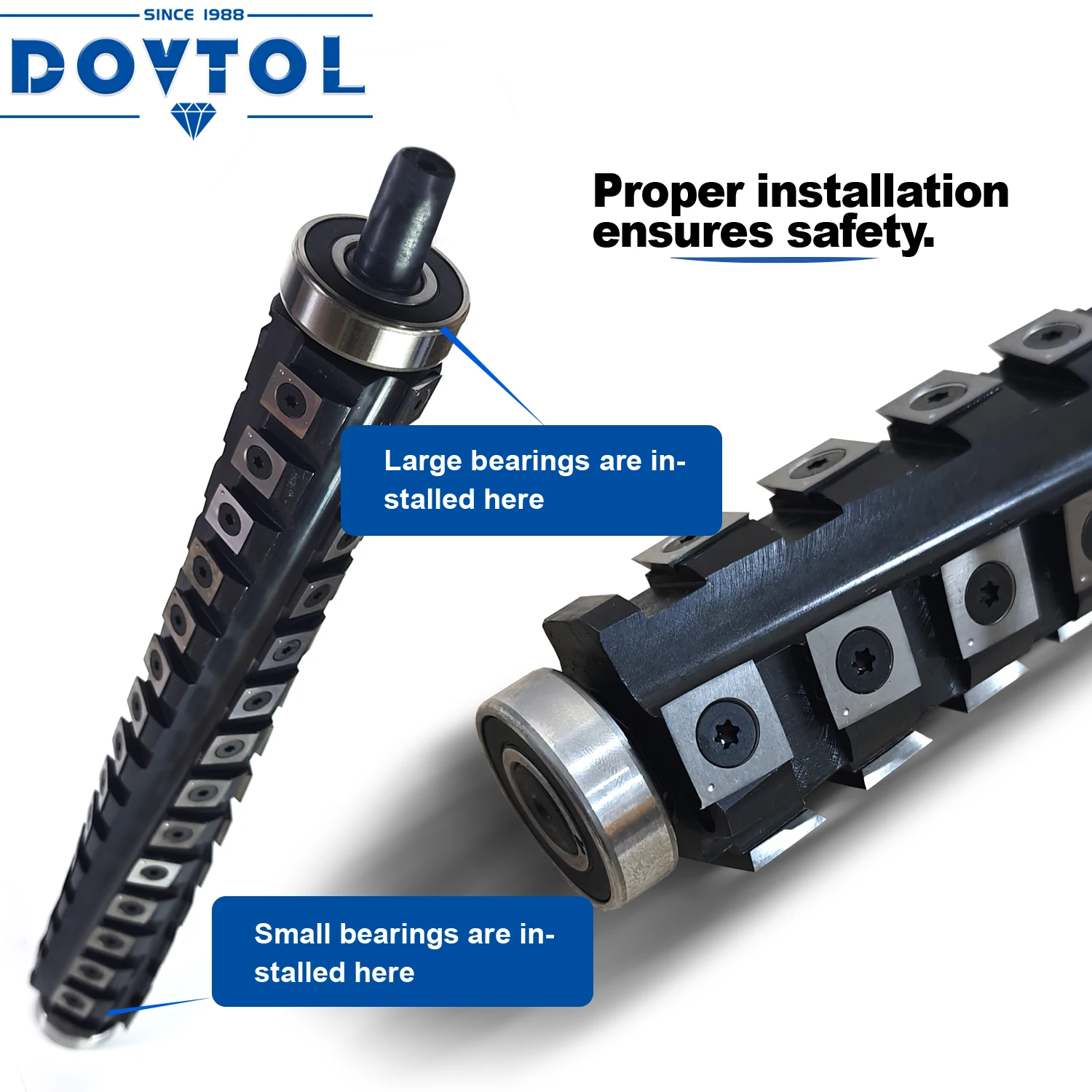 DW733 / DW734 Винтовая спиральная режущая головка для строгального станка Dewalt, толщиночного станка
