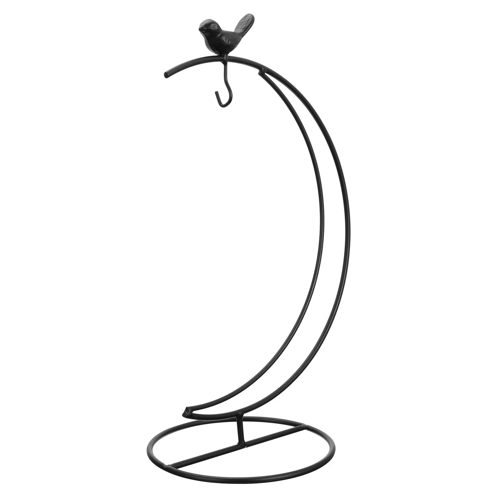 

Iron Moon Bird St Black Metal Hanging Rack for Air Plants Succulents Home Garden Office Decor Glass Ball Flowerpot