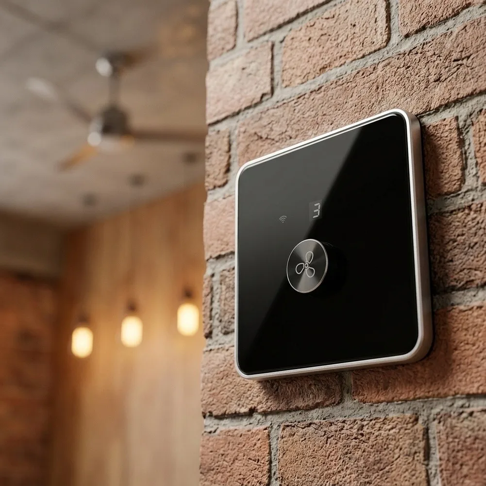 5-Speed For Zigbee Smart for fan Controller Digital Rotary Switch for Ceiling Fans Google Compatible 86x86x39mm Size