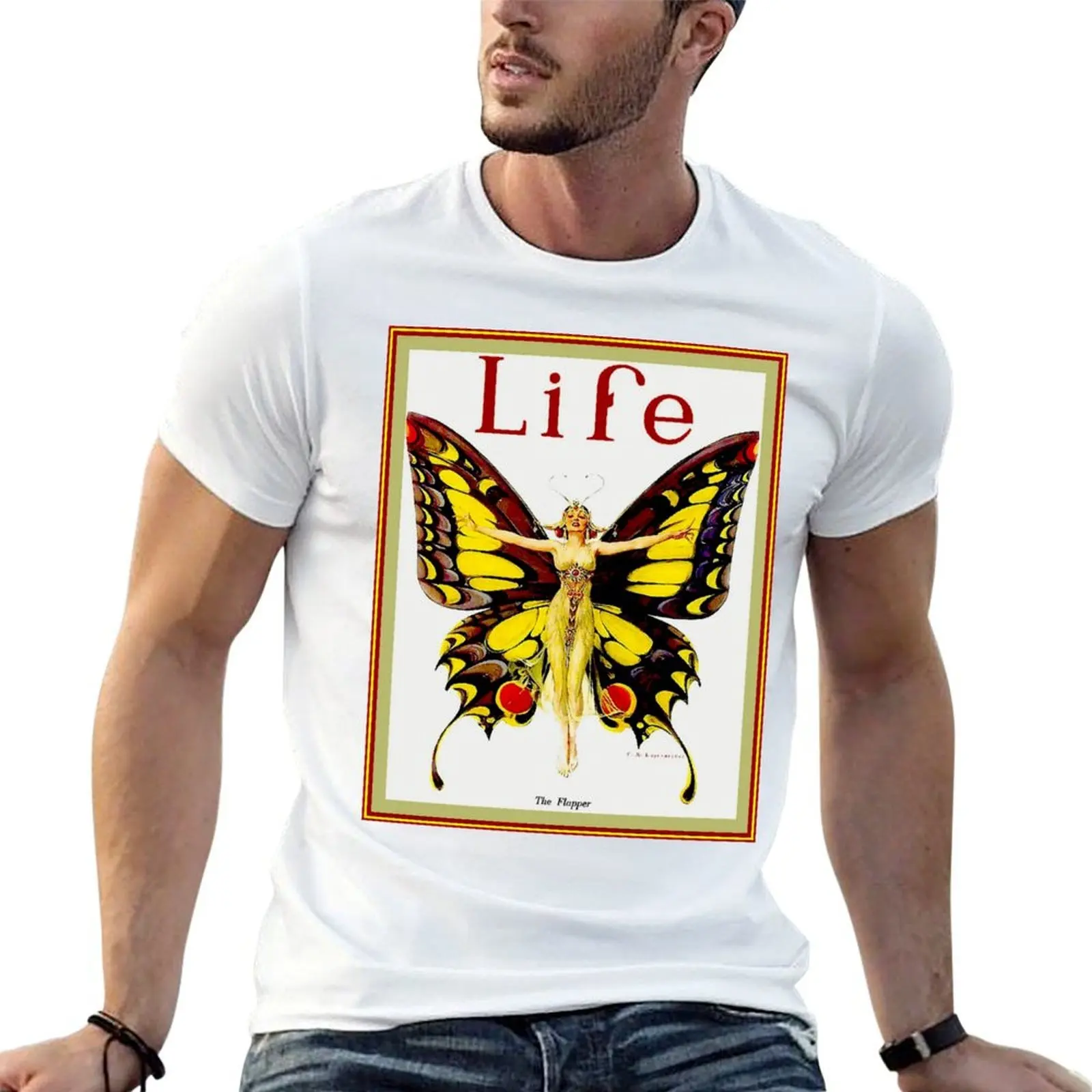 

LIFE : Vintage 1922 Flapper Advertising Print T-Shirt t shirts cotton 100% funny t shirts dark humor T-Shirt