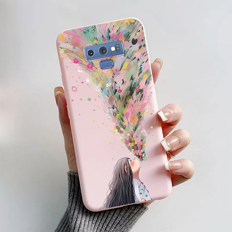 For Samsung Galaxy Note 9 Note 8 Phone Case Cute Butterfly Astronaut Pattern Soft Silicone Cover Funda For Samsung Note 8 9 Capa