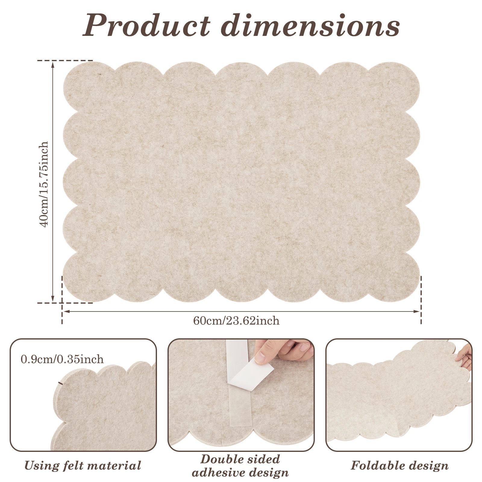 Thick Felt Wall Stickers Bedroom Living Room Photos Message Soft Wooden Board School Bulletin Display Decor Wallpaper