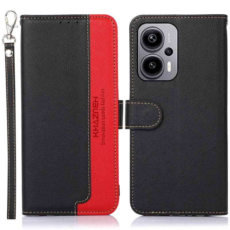 

Flip two-color leather phone Case For Xiaomi Redmi Note 12T 12 Turbo Pro+ Pro Speed 12S RFID shockproof card slot wallet cover