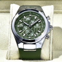 Dropshipping BENYAR Mens Quartz Watches Luxury Watch for Men Chronograph Men's Wristwatch Clock Leather Waterproof Sports Clock