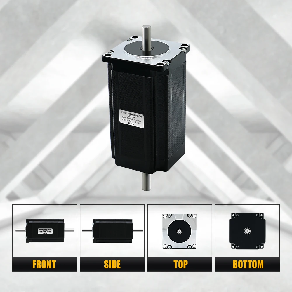 HLTNC Two 2 Phase 1.8 Degree 3 N.M Hybrid Open Loop Step Stepper Motor NEMA23 57CM for CNC Machine