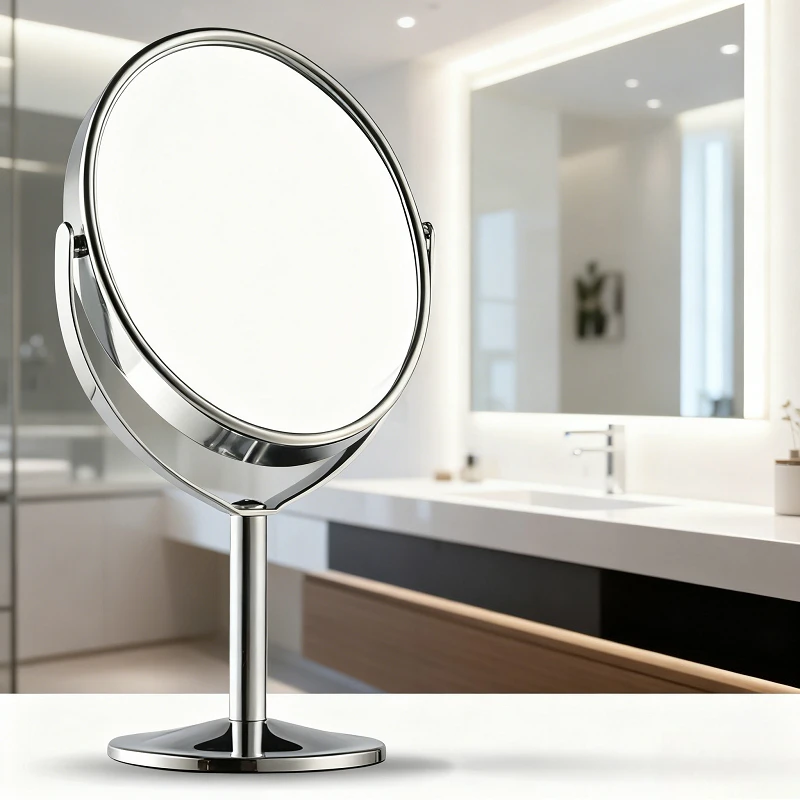 Double Sided Swivel Makeup Mirror Portable Mini Desktop Vanity Mirrors For Bathroom & Dressing Table Girl Gift