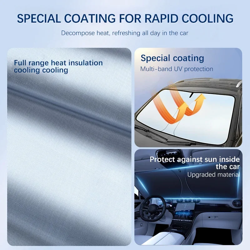 Summer Car Accessories New Car Windshield Sun Shade Covers Front Window Sunscreen UV Parasol For Land Rover Defender 110 90 130