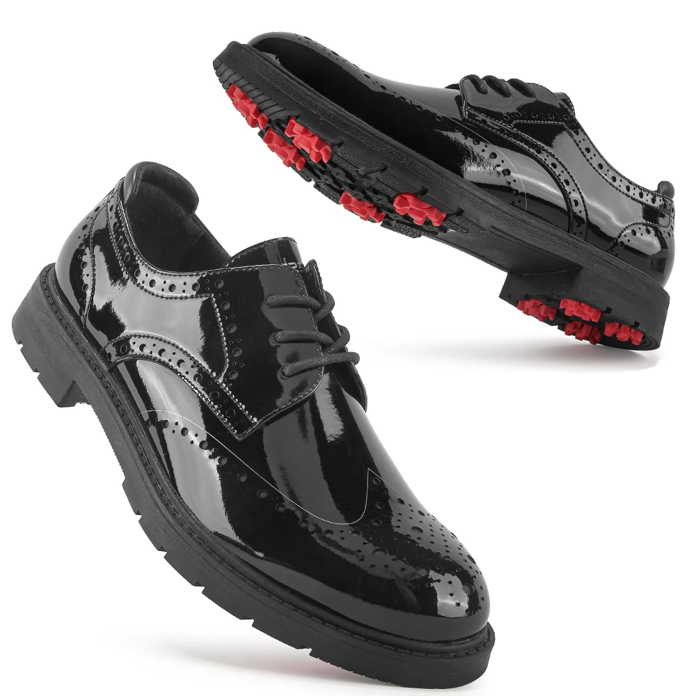 

Роскошные мужские туфли для гольфа Итальянский дизайн Туфли из натуральной воловьей кожи Элегантные и модные свадебные повседневные кроссовки с блестками большого размера Профессиональные тренировочные туфли с шипами