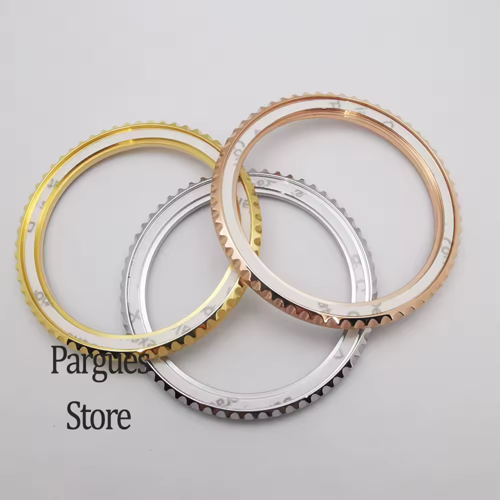 Base per inserto con lunetta in acciaio inossidabile argento/nero/oro rosa da 40,8 mm * 32,6 mm adatta per orologio subacqueo da uomo da 40 mm