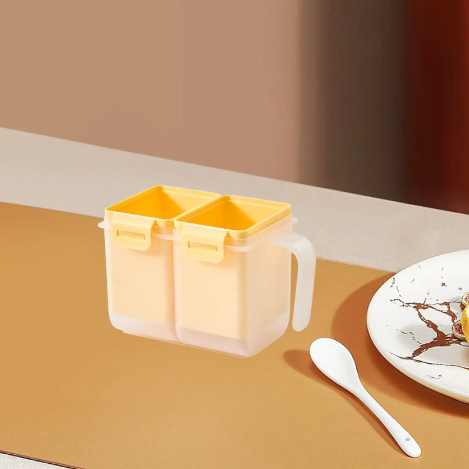 

Tamagoyaki Maker Nonstick Kitchen Cooking Mould Double Compartment Plastic Tool for Homemade Omelets