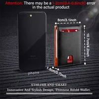 Synthetic Leather Slim Smart Wallet for Men Credit Card Holder Money Clip RFID Blocking Men Thin Bifold Wallet Walet Money Bag 2