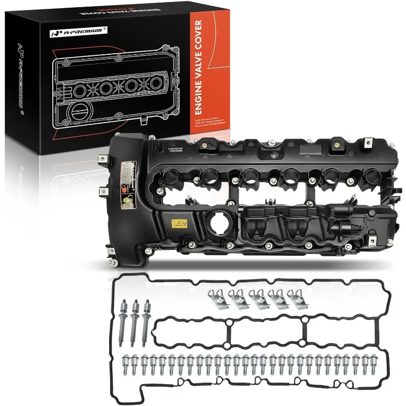 

A-Premium N54/N55 Engine Valve Cover Kit, with Gasket & Bolt, Compatible with - 2007-2019 - 135i 135is 325i 335i 335is 335xi 53