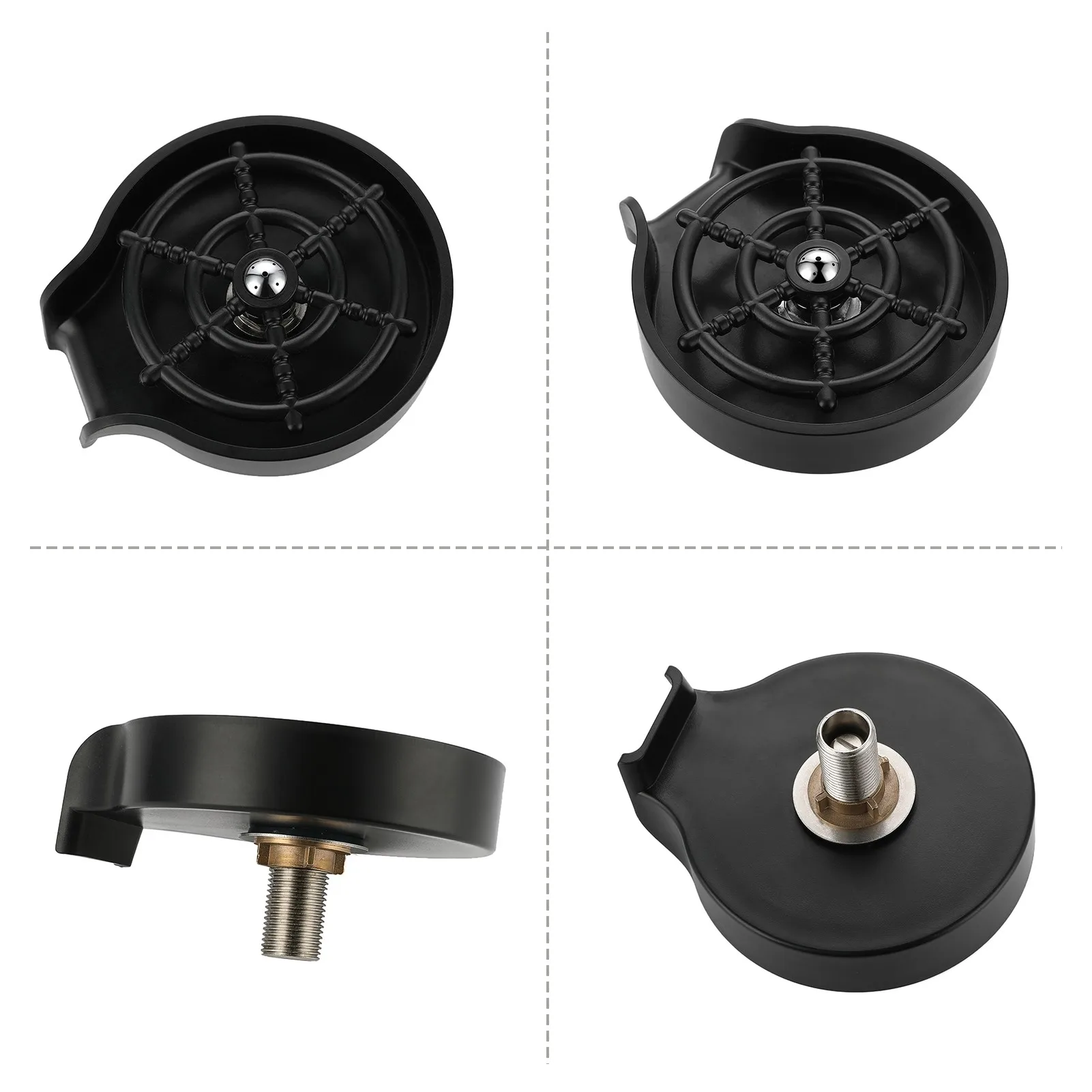 Glass Rinser for Kitchen Sink Bottle Cups Washer for Sink Attachment Bar Glass Rinser ABS Kitchen Sink Accessories