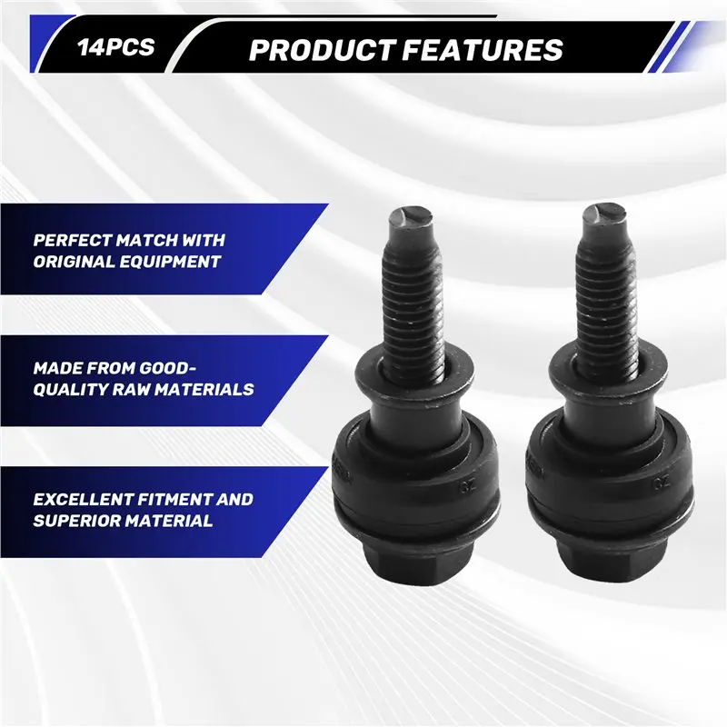 AWAH Engine Valve Cover Screw Set Of 14 Pieces 06B103831E 06B103831J Fits For A4 VW Golf Beetle Jetta Passat Tiguan